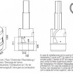 Camino a pellet Dante ventilazione frontale - 10 kw